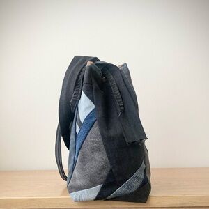joodito origami japanese boro crossbody patchwork denim jean slouchy handbag bag